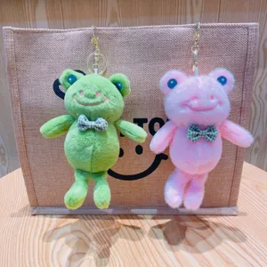 Niedlicher Plüsch Frosch Schlüsselanhänger Paar Geschenk flauschige Puppe Taschen Anhänger Deko