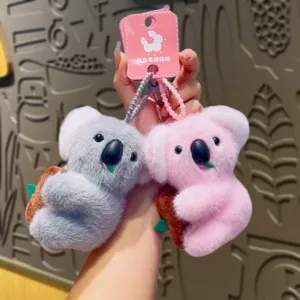 Niedlicher Plüsch Koala Puppe Schlüsselanhänger Stofftier Schlüsselring Cartoon Schlüsselanhänger Tasche Anhänger