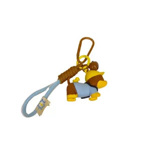 Süßer Cartoon Dackel Schlüsselanhänger Taschenschmuck mit niedlichem Hund Design.