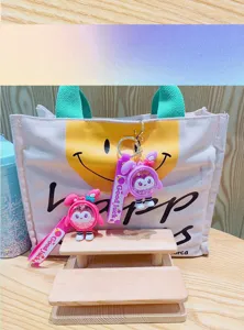Cute rabbit scented keychain pendant creative lovely bag charm for car key decoration.