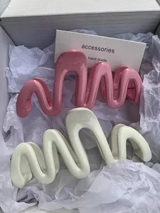 Molla per Capelli Ondulata in Plastica Resina Minimalista Design Unico Accessori per Capelli per Donne
