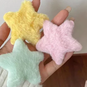 Sweet Japanese Style Plush Star Hair Clip Cute Bangs Hairpin Autumn Winter Hair Accessories For Women