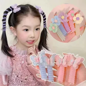 Leuke Koreaanse stijl kinderen vlinder telefoonlijn haarbanden en bloem haarklemmen set