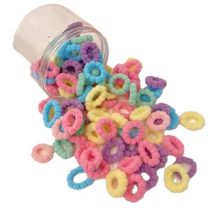 Kleurrijke kleine haarelastiekjes voor kinderen, zachte elastische baby haarbanden set.