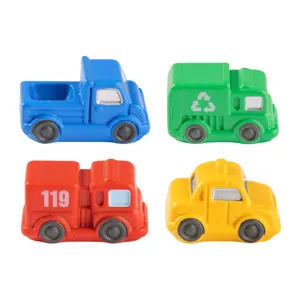 Miniature Resin Traffic Vehicle Ornaments Cartoon Car Fire Truck Micro Landscape DIY Desk Decor Accessories