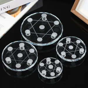 Transparent Crystal Seven Star Array Plate Base Crystal Ball Display Stand New Chinese Style Home Decor Crafts