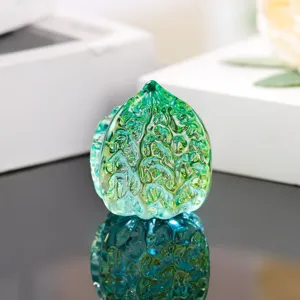 Colored glazed walnut hand piece crystal glass fitness ball desktop ornament gift decor item