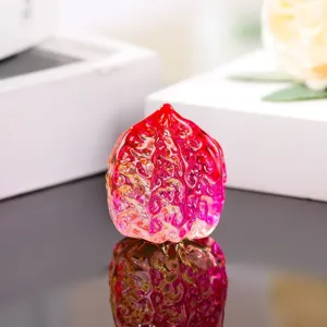 Exquisite glazed walnut hand piece crystal glass fitness ball for finger exercise gift decor