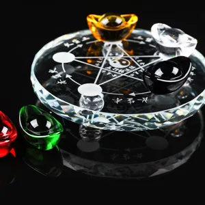 Matriz de cristal Bagua de los Cinco Elementos con lingotes de colores para la riqueza feng shui.