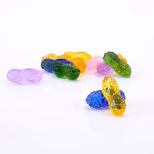 Colorful crystal peanut figurine home decor ornament cute glass lucky gift details