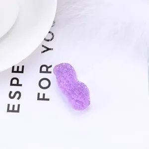 Purple crystal peanut ornament home decor lucky gift craft figurine tabletop display piece