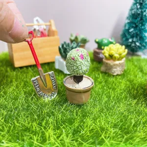 1:12 Dollhouse Miniature Shovel Garden Tool Greenery Accessories Micro Landscape Decor New