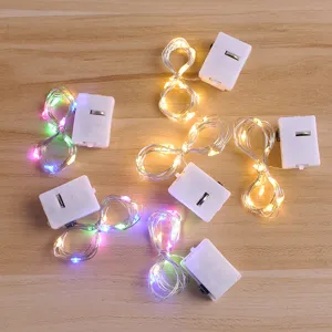 Guirnalda de luces LED con caja de pilas para decorar cajas de regalo, pasteles y ramos.