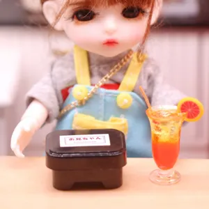 Dollhouse miniature food play set ob11 doll bento and drink model main view cute toy