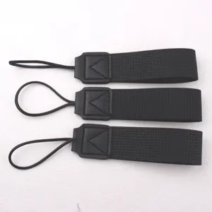 Black cup lanyard replacement strap portable travel water bottle handle strap detail view
