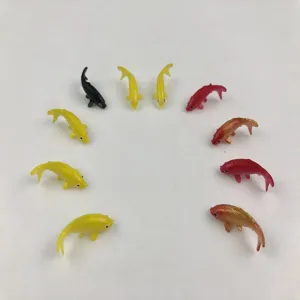 Miniature goldfish figures dollhouse koi fish tiny resin animal toys for micro landscape decor