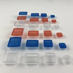 1:12 casa de muñecas caja de almacenamiento transparente juego de recipientes de comida en miniatura
