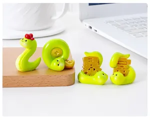 Linda estatuilla del año de la serpiente 2025 adorno de escritorio resina decoración de coche