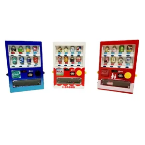 1:12 dollhouse miniature vending machine food toy set, cute resin micro beverage display.