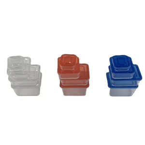 1:12 casa de muñecas mini caja de almacenamiento transparente, modelo de comida bento.