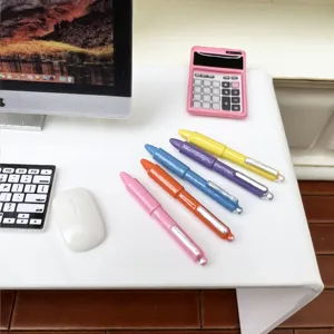 Penna a Sfera in Miniatura in Metallo per Casa delle Bambole Decorazione da Scrivania Accessori di Gioco Modello in Miniatura