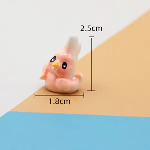 Carina miniatura pappagallo resina statuetta micro paesaggio animale bambola 2.5cm