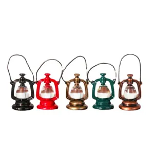 1:12 dollhouse miniature simulation kerosene lamp retro decorative props set of five colors