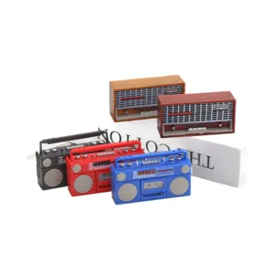 1:12 dollhouse miniature simulation radio recorder model toy set, perfect for scene decoration.