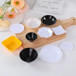 Miniatur Plastik Teller und Schalen Set für Puppenhaus Essen spielen DIY Handwerk.