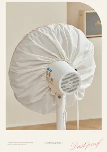 Custodia protettiva lavabile per ventilatore a piantana completamente chiusa con belle volant.