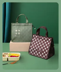Bolsa almuerzo aislada gruesa bolsa almacenamiento portatil caja comida oficina estudiantes.