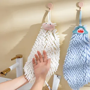 Hangende chenille handdoek voor keuken en badkamer, super absorberend zacht pluche bal ontwerp.