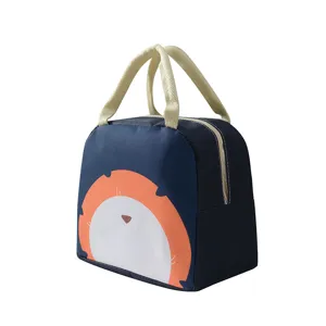 Bolsa térmica con bonito diseño de animales y lámina gruesa para las comidas diarias.