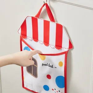 Soporte de bolsa de plástico de pared, organizador de cocina en forma de casita bonita.
