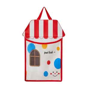 Dispensador de bolsas de compras montado en la pared en forma de casa organizador cocina