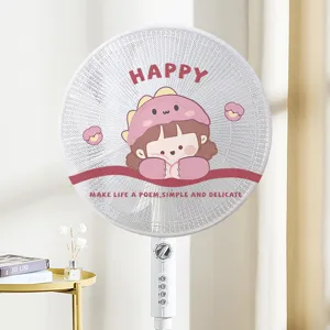 Fundas protectoras para ventilador con diseño de dibujos animados, malla antipolvo para hogar.