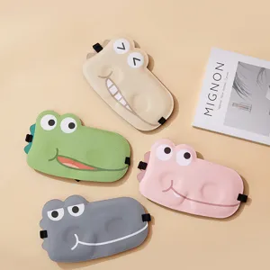 Mascarilla de ojos 3D de dinosaurio de dibujos animados, antifaz opaco transpirable oficina.