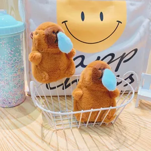 Süßes Capybara Plüschtier Schlüsselanhänger Weiche Tierpuppe Tasche Anhänger Geschenk