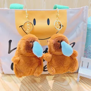 Süßer Plüsch Capybara Schlüsselanhänger Tasche Anhänger weiche Tierpuppe Geschenk