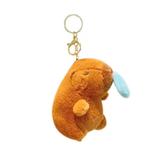 Süßes Plüsch Capybara Schlüsselanhänger weiche gestopfte Tier Rucksack Anhänger Geschenke