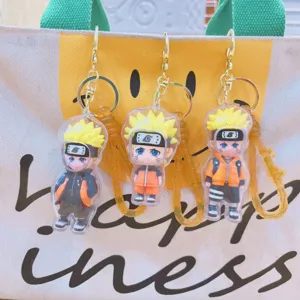 Schattige anime figuur acryl sleutelhanger set voor autosleutels en tassen decoratie.