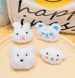Schattige pluche dieren broche set, konijn beer schaap zachte pop rugzak hanger leuke cadeaus