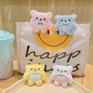 Süßer Plüsch Bär Schlüsselanhänger Brosche weiche Puppe Tasche Anhänger kawaii Geschenk