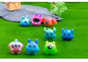 Mini resin monster figurines cute cartoon micro landscape desktop car decor ornaments