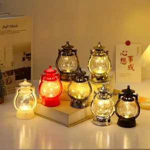Retro LED Electronic Candle Lamp Portable Small Horse Lamp Creative Festival Home Decor Retro Style Decorative Light