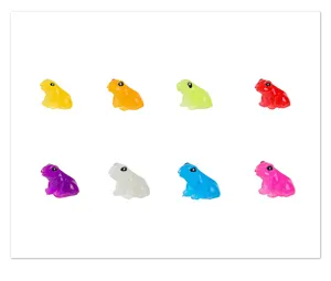 Bunte leuchtende Harz Frosch Figuren Mikrolandschaft Ornamente Miniatur Spielzeug Deko