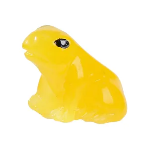 Leuchtende Frosch Miniatur Harz Figur niedliche Mikro Landschaft Ornament Garten Dekor