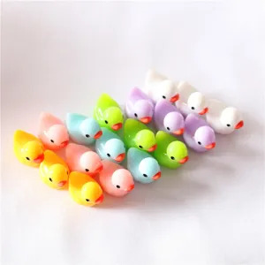 Resin duck figurines in candy colors, cute animal charms for DIY phone cases and micro landscape.