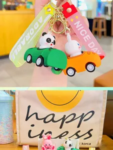 Portachiavi per auto con animali di cartone animato carino ciondolo per zaino bellissimi accessori