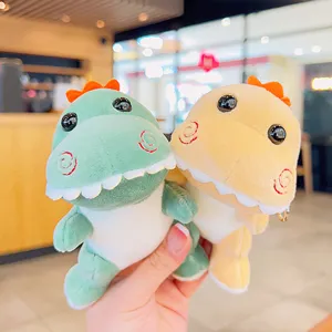 Lindo dinosaurio de peluche llavero suave animal de peluche colgante mochila decoración